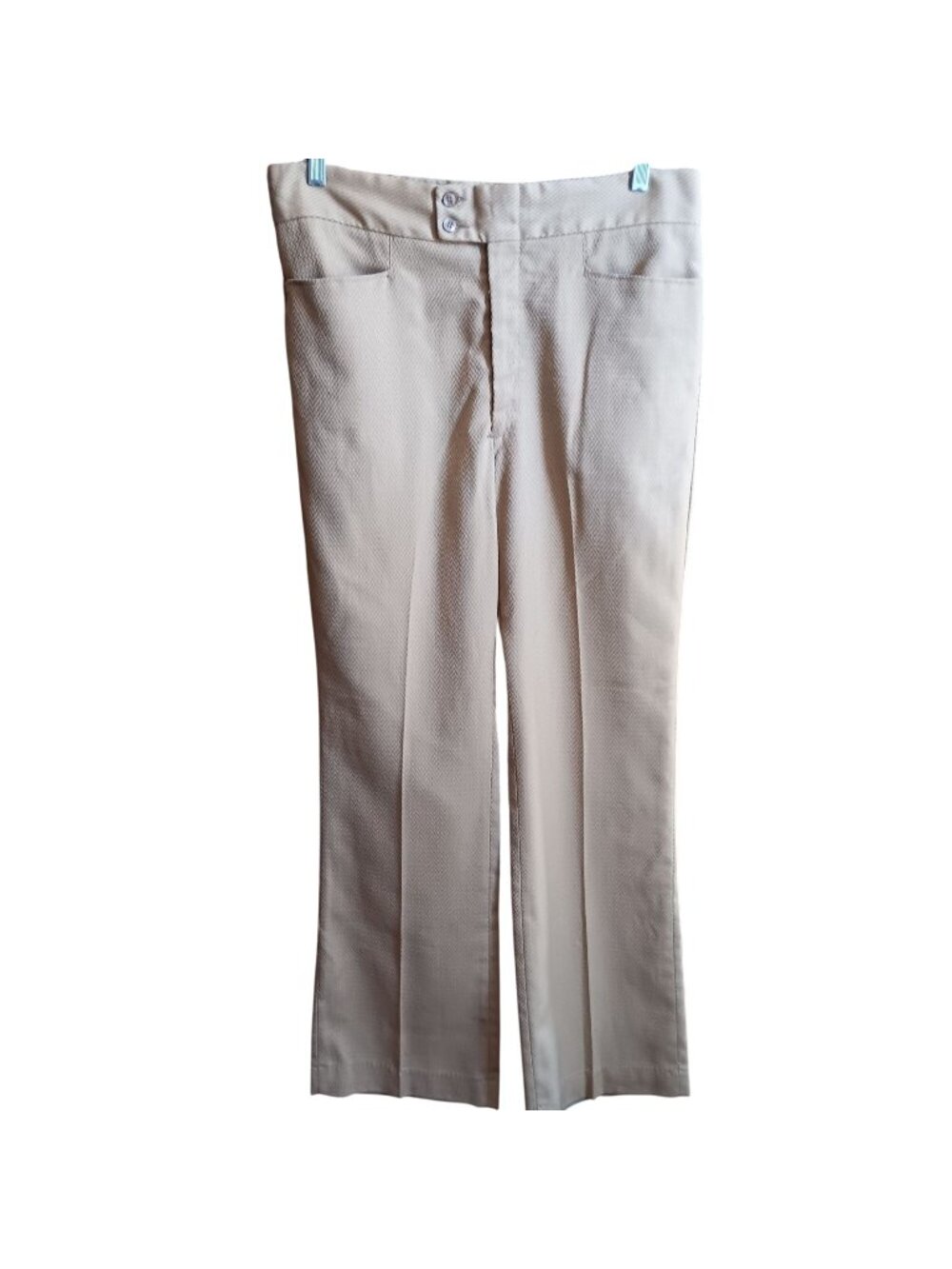34x32 True Vintage Flare Pants 1970's Montgomery Ward Diamon Knit NEW NWOT